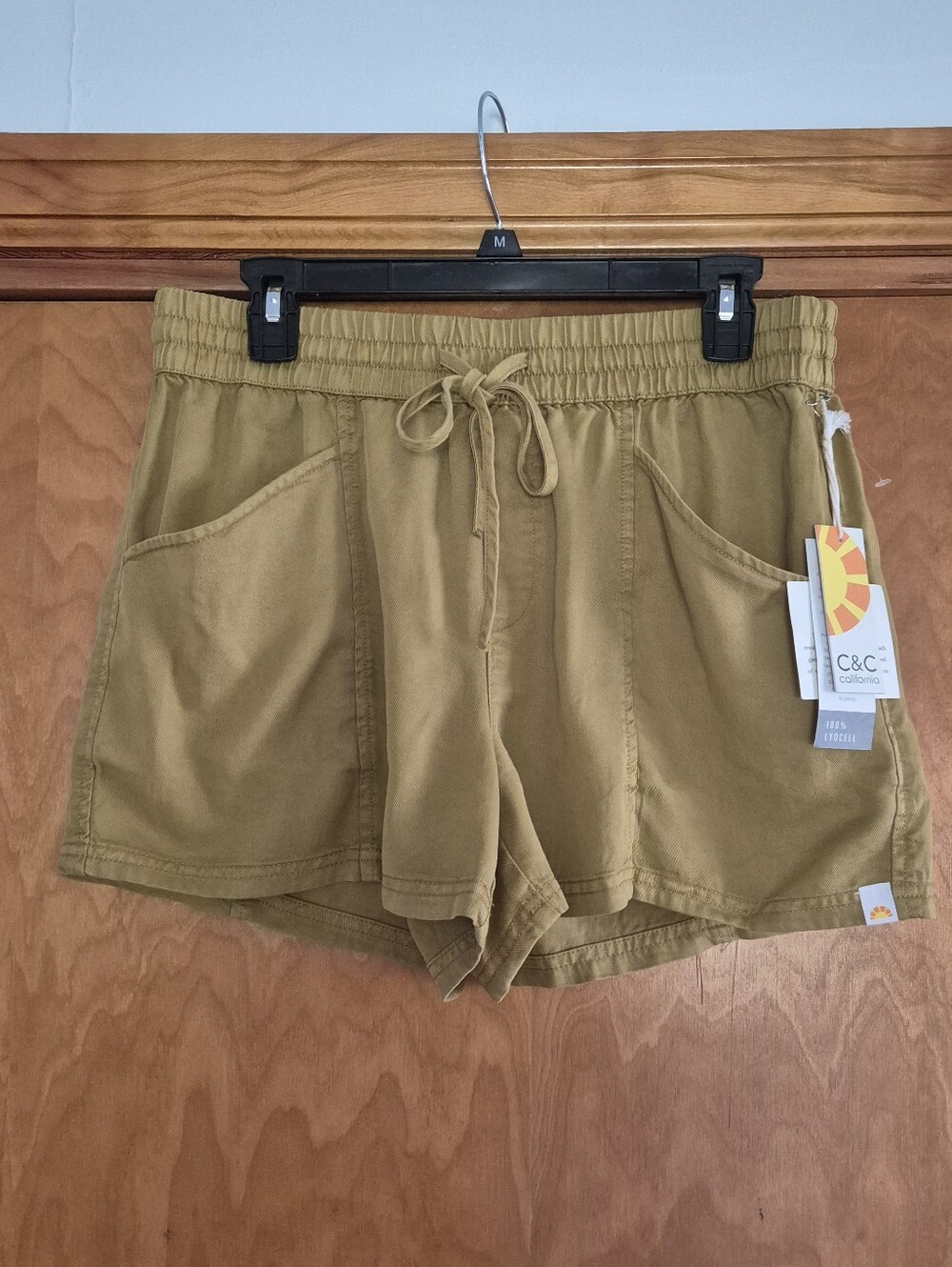 C&C California Mustard Drawstring Elastic-Waist Shorts